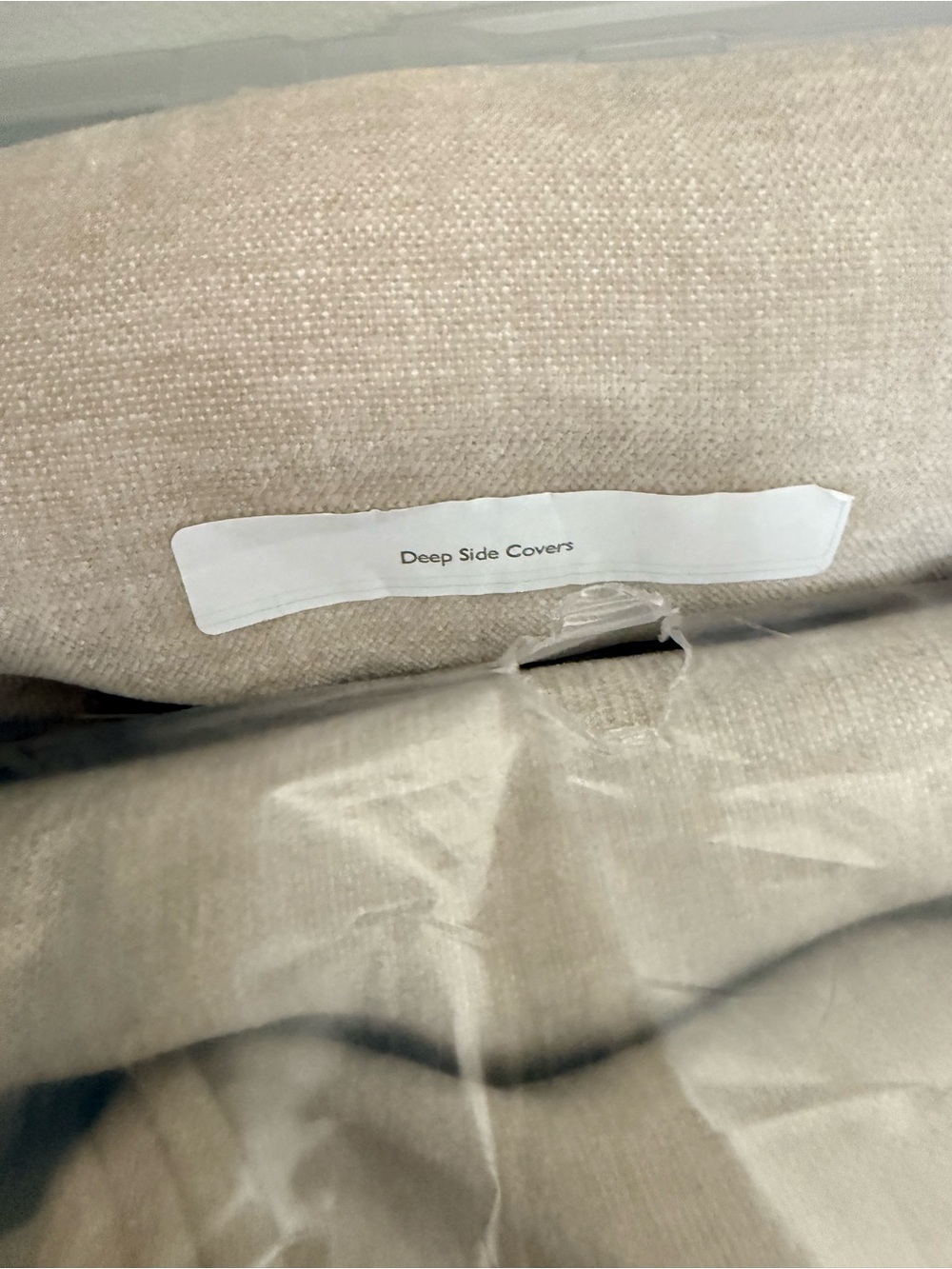 Lovesac oyster etched chenille Neutral Beige Deep Side Cover
